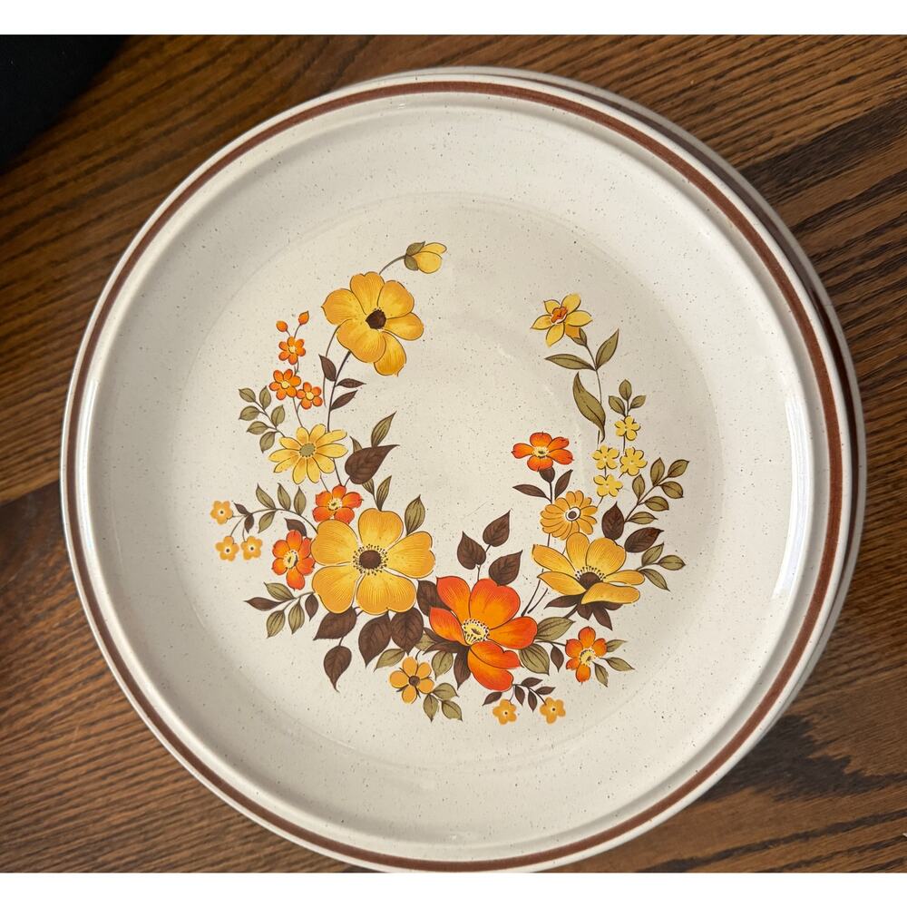 Vintage 70s Hearthside Chablis Stoneware Plate Set - Picture 12 of 15